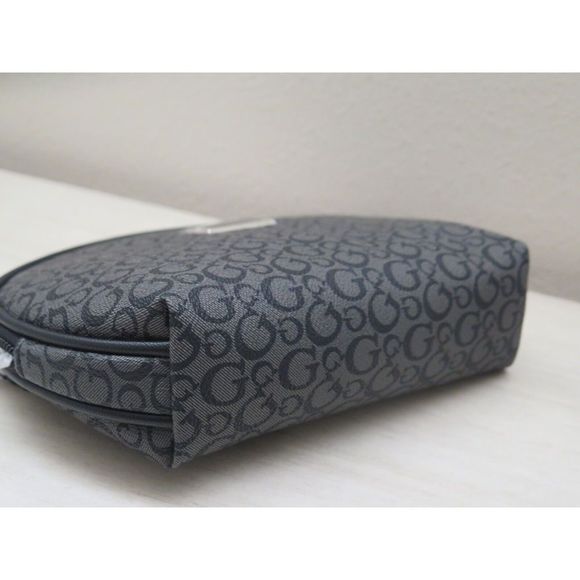 Guess T7960964 Coal Signature Print Rhodes Travel Cosmetic Make-Up Pouch Bag - Picture 6 of 9